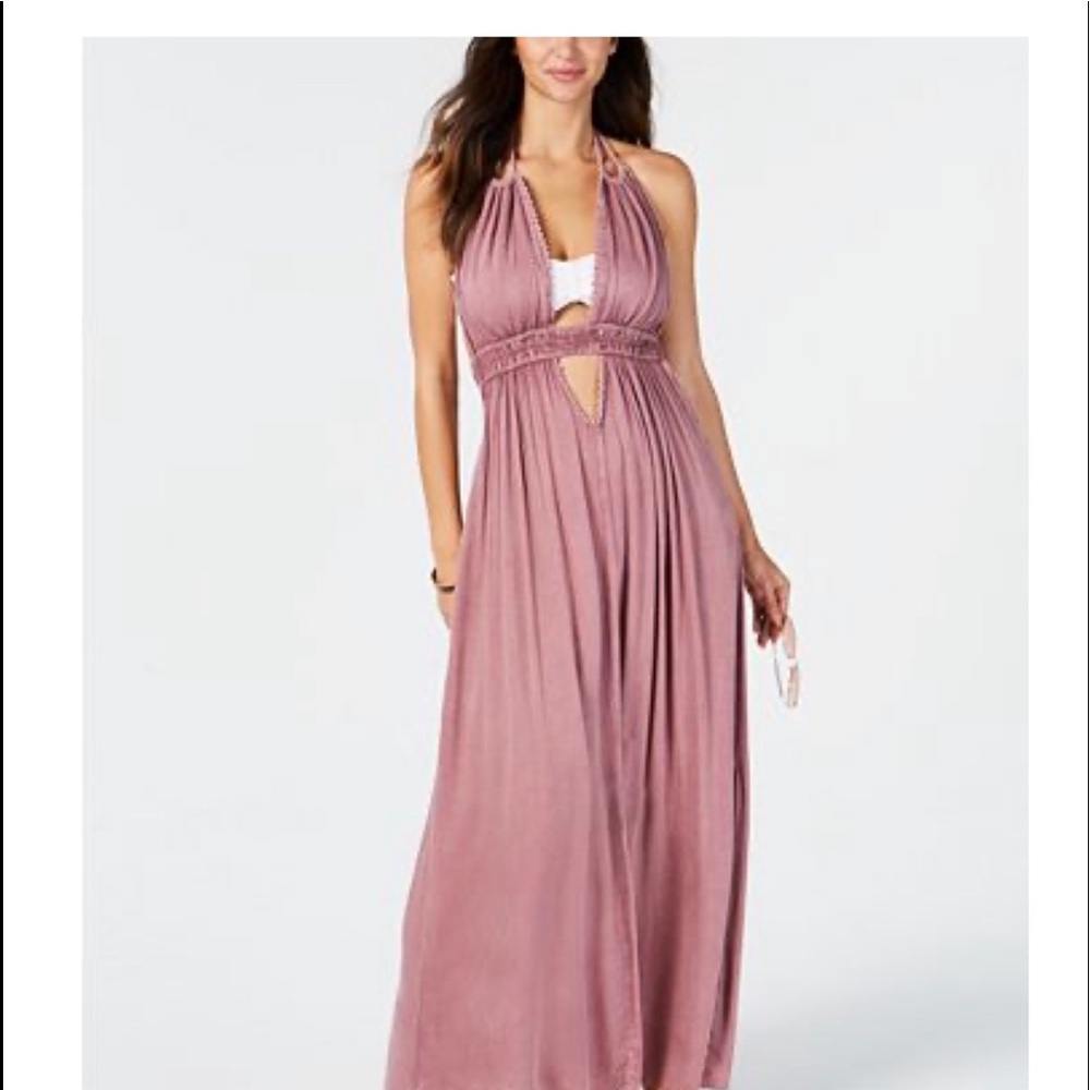 Halter top maxi dress cover up